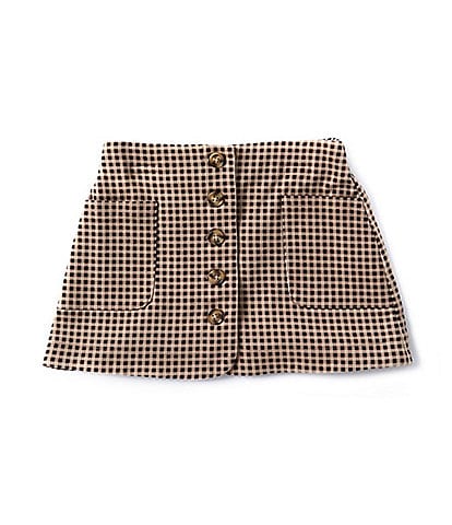 Copper Key Little Girls 2T-6X Plaid Button Front Gingham Skirt