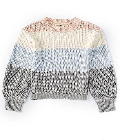 Copper Key Little Girls 2T-6X Striped Pullover Sweater