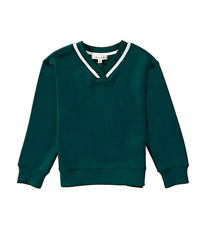 Copper Key Little Girls Lounge Life V-Neck Sweatshirt