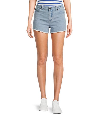 Copper Key Long Cut Off Denim Shorts