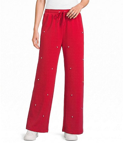 Copper Key Rhinestone Wide Leg Lounge Pants