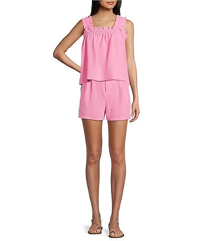 Copper Key Coordinating Ruffle Strap Tank Top