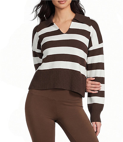 Copper Key Stripe Collared Sweater