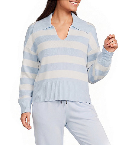 Copper Key Stripe Collared Sweater