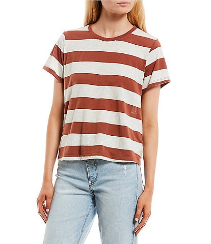 Copper Key Stripe Short Sleeve Boxy T-Shirt