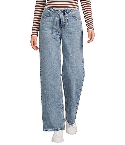 Copper Key Tie Waist Denim Pants