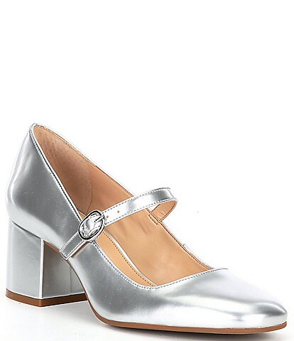 Copper Key Tinsel Pearlized Metallic Mary Jane Pumps