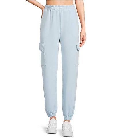 Copper Key Wide Leg Drawstring Coordinating Cargo Joggers