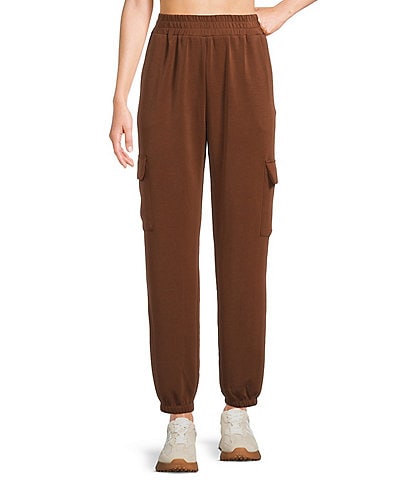 Copper Key Wide Leg Drawstring Coordinating Cargo Joggers