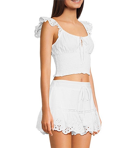 Women's Cotton Eyelet Trim Cami Tops | Dillards