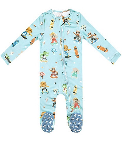 Copper Pearl Baby Boy Tanner Zip-Up Footie