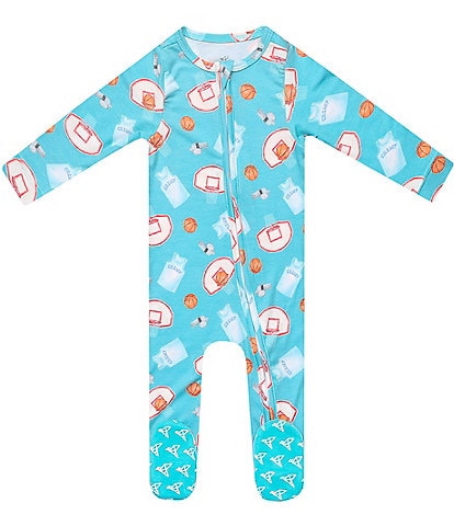 Copper Pearl Baby Boys Long Sleeve Slam Dunk Zip-up Footie Pajama