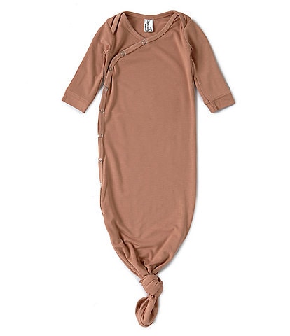 Copper Pearl Baby Boys Newborn-6 Months Long Sleeve Knotted Gown