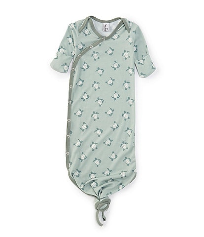 Copper Pearl Baby Boys Newborn-6 Months Wade Print Long Sleeve Knotted Gown