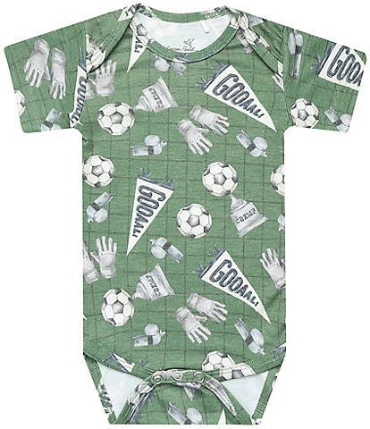  Baby Boys Short Sleeve Kickoff Bamboo Bodysuit