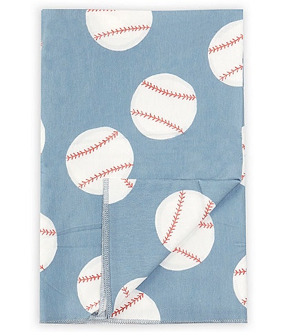 Copper Pearl Baby Boys Slugger Baseball Print Knit Swaddle Blanket