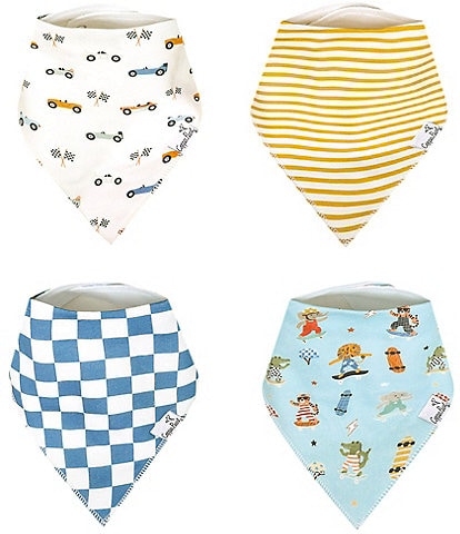 Copper Pearl Baby Boys Speedster Bib 4-Piece Set
