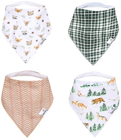 Copper Pearl Baby Boys Wilder Print 4-Pack Bib Set