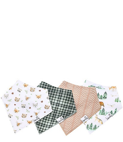 Copper Pearl Baby Boys Wilder Print 4-Pack Bib Set