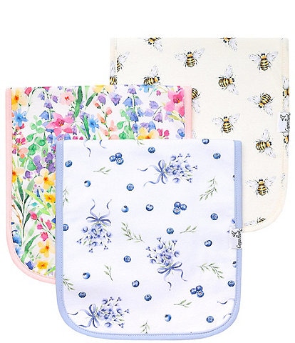 Copper Pearl Baby Girls Catherine Burp Cloth 3-Piece Set