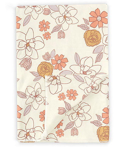 Copper Pearl Baby Girls Ferra Floral Print Swaddle Knit Blanket