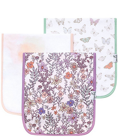 Copper Pearl Baby Girls Flora Print Oversized Burp Cloths 3-Pack