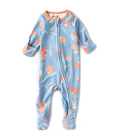 Copper Pearl Baby Girls Newborn-24 Months Clementine Long Sleeve Zip Front Footie