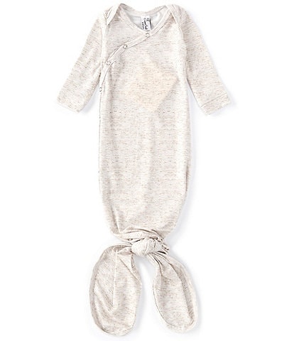 Copper Pearl Baby Newborn-6 Months Long-Sleeve Knotted Gown