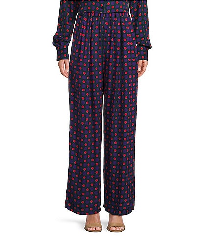 COREY LYNN CALTER Belmont Crepe Dotted Geo Print Relaxed Coordinating Pant