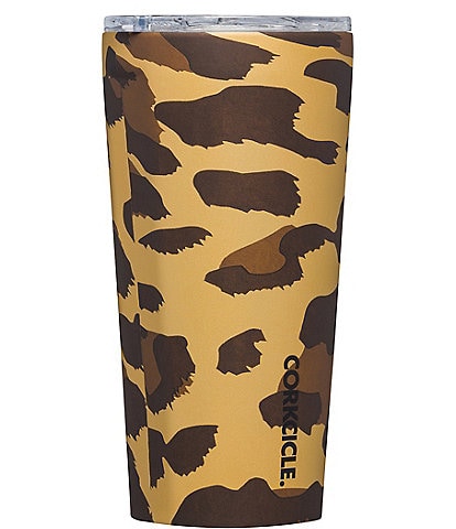Corkcicle Stainless Steel Triple-Insulated 16-oz Luxe Leopard Tumbler