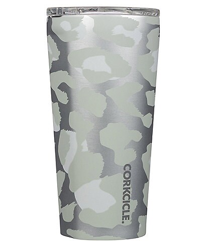 Corkcicle Stainless Steel Triple-Insulated 16-oz Mint Snow Leopard Tumbler