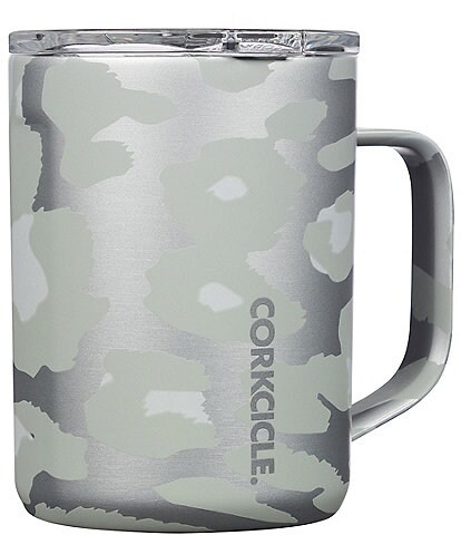 Corkcicle Stainless Steel Triple-Insulated Snow Leopard Mint Coffee Mug
