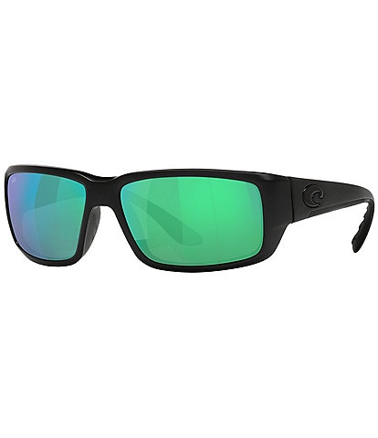 Costa Men's 6S9006 Fantail Mirrored 59mm Rectangle Polarized Sunglasses
