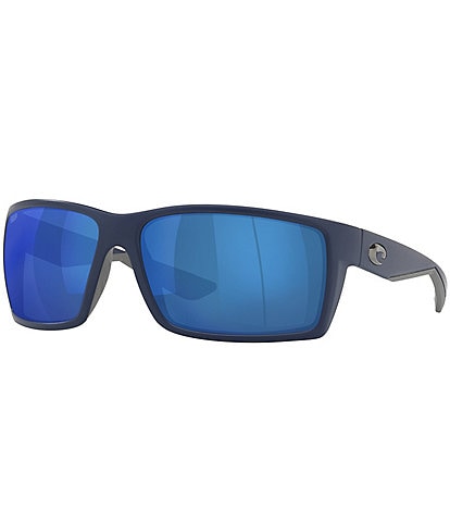 Costa Men's 6S9007 Reefton 64mm Rectangle Polarized Sunglasses