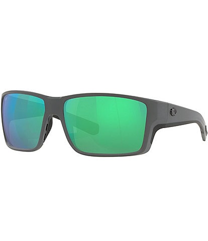 Costa Men's 6S9007 Reefton Mirrored Crystal 64mm Rectangle Polarized Sunglasses