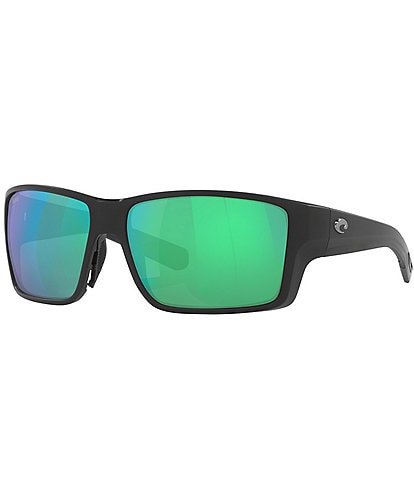 Costa Men's 6S9007 Reefton Mirrored Crystal 64mm Rectangle Polarized Sunglasses