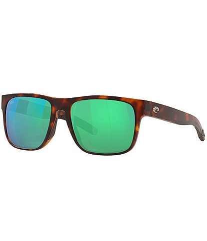 Costa Men's 6S9008 Spearo Matte Tortoise 56mm Square Polarized Sunglasses