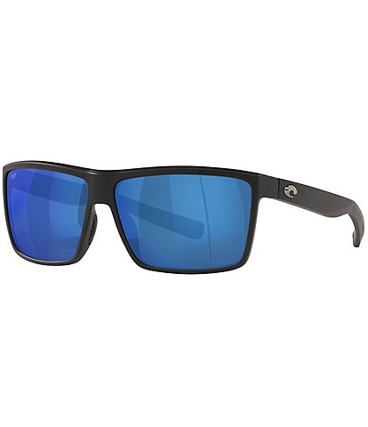 Costa Men's 6S9016 Rinconcito Mirrored 60mm Rectangle Polarized Sunglasses