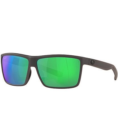 Costa Men's 6S9016 Rinconcito Mirrored 60mm Rectangle Polarized Sunglasses