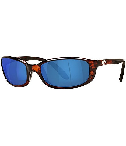 Costa Men's 6S9017 Brine Tortoise Mirrored 59mm Oval Polarized Sunglasses