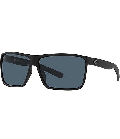Costa Men's 6S9018 Rincon 63mm Rectangle Polarized Sunglasses