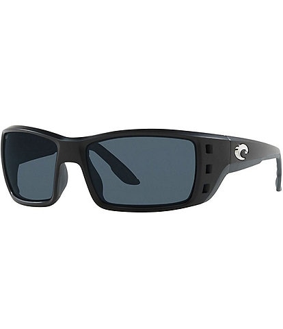 Costa Men's 6S9022 Permit 63mm Rectangle Polarized Sunglasses