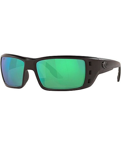 Costa Men's 6S9022 Permit Mirrored Crystal 63mm Rectangle Polarized Sunglasses
