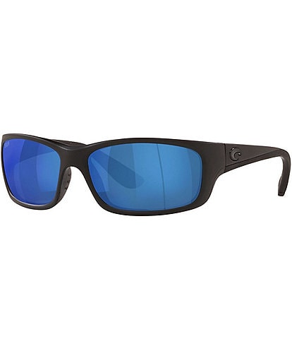 Costa Men's 6S9023 Jose Mirrored 62mm Rectangle Polarized Sunglasses