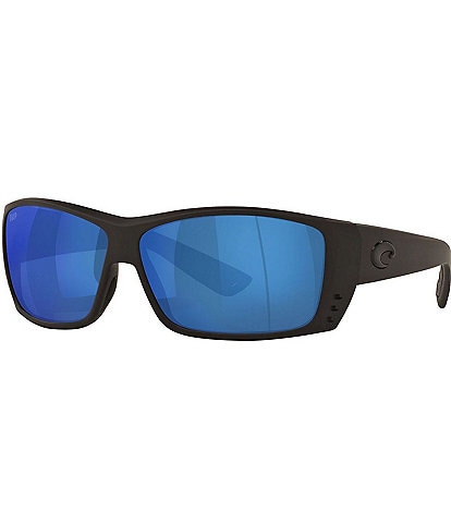 Costa Men's 6S9024 Cat Cay Mirrored 61mm Rectangle Polarized Sunglasses