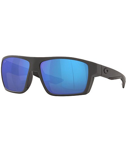Costa Men's 6S9045 Bloke Mirrored Crystal 61mm Rectangle Polarized Sunglasses