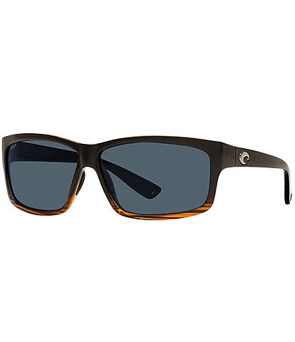 Costa Men's 6S9047 Cut 60mm Rectangle Polarized Sunglasses