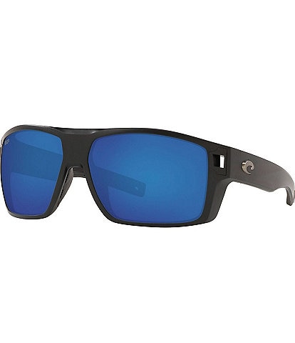 Costa Men's Diego Polarized 61mm Wrap Sunglasses