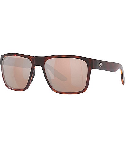 Costa Men's Paunch XL Polarized Tortoise Square Sunglasses
