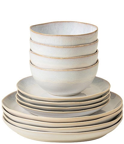 Costa Nova Brisa Collection 12-Piece Dinnerware Set with Cereal Bowl
